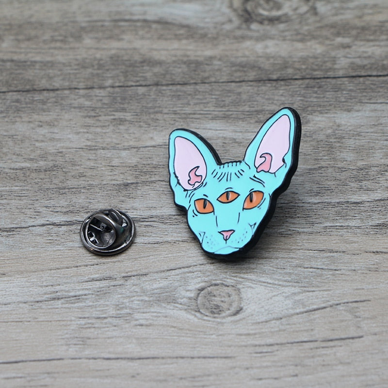 Enamel Sphynx Brooches-Second skinn-Second skinn
