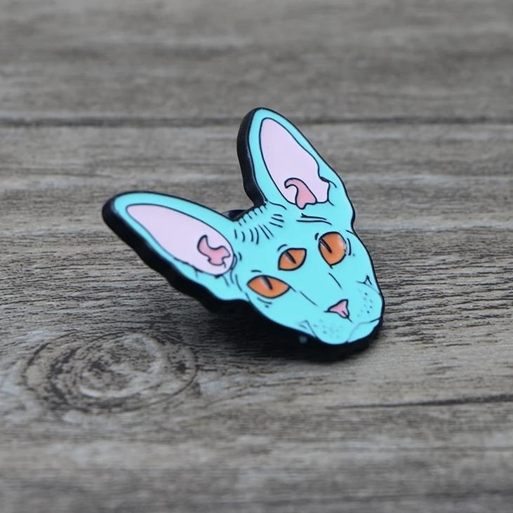 Enamel Sphynx Brooches-Second skinn-Second skinn