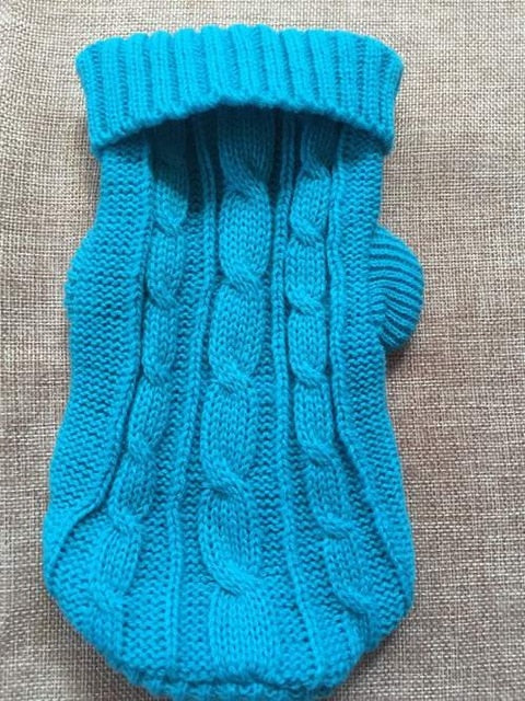 Warm Snuggly Sweater-Second skinn-Cyan-Size 4-Second skinn
