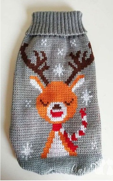Warm Snuggly Sweater-Second skinn-Reindeer-Size 4-Second skinn