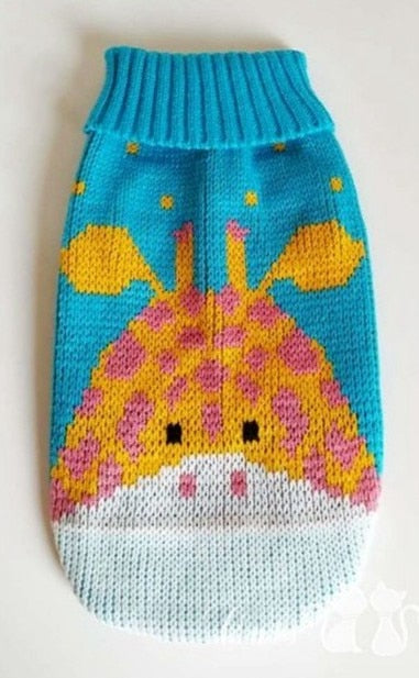 Warm Snuggly Sweater-Second skinn-Spotty Giraffe-Size 4-Second skinn