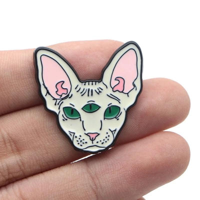 Enamel Sphynx Brooches-Second skinn-Second skinn
