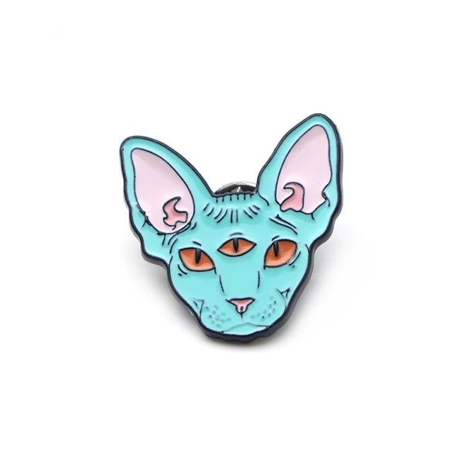 Enamel Sphynx Brooches