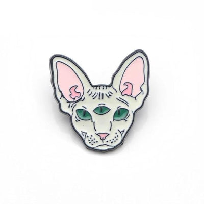 Enamel Sphynx Brooches-Second skinn-Silver-Second skinn
