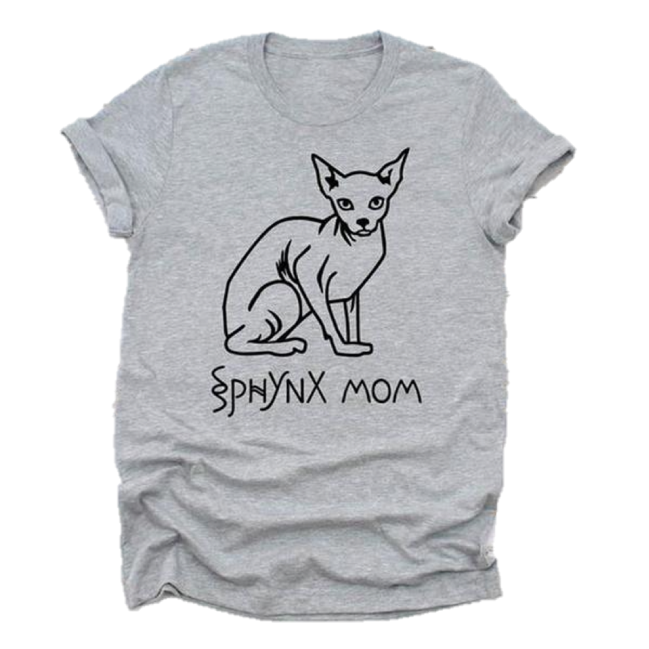 Sphynx Mom Cotton Tee-Second skinn-Second skinn